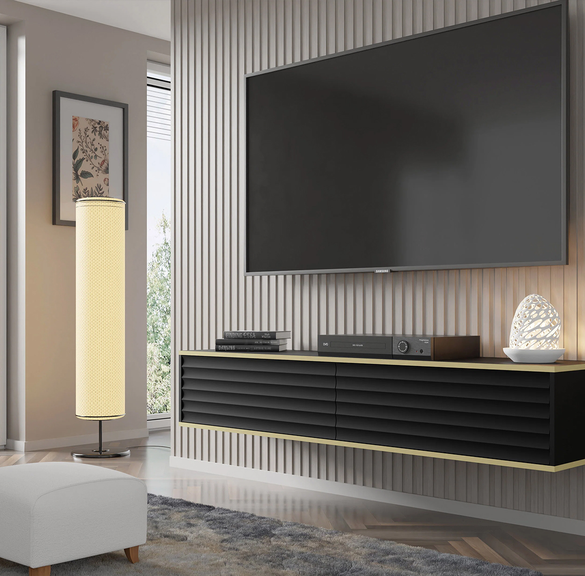 Habillage meuble TV sur mesure Maroc